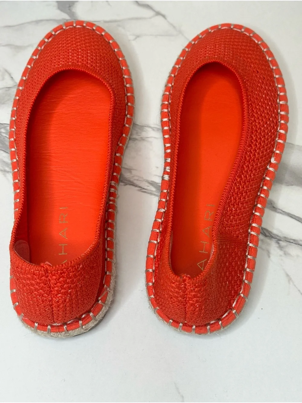 Tahari Knit Espadrille Flats Red Size 6.5